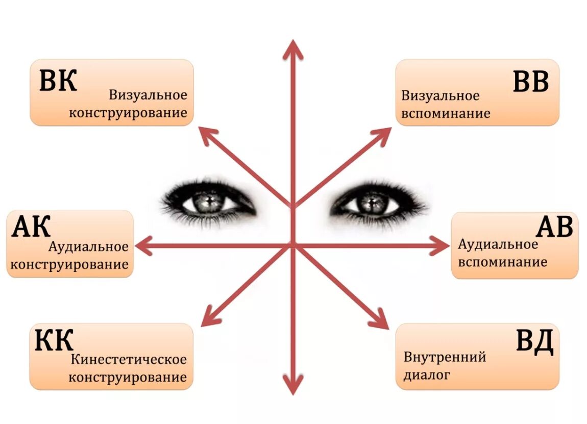 Психология глаз человека. Глазные сигналы доступа схема. Глазные сигналы доступа НЛП. Ключи глазного доступа НЛП схема. НЛП движение глаз схема.