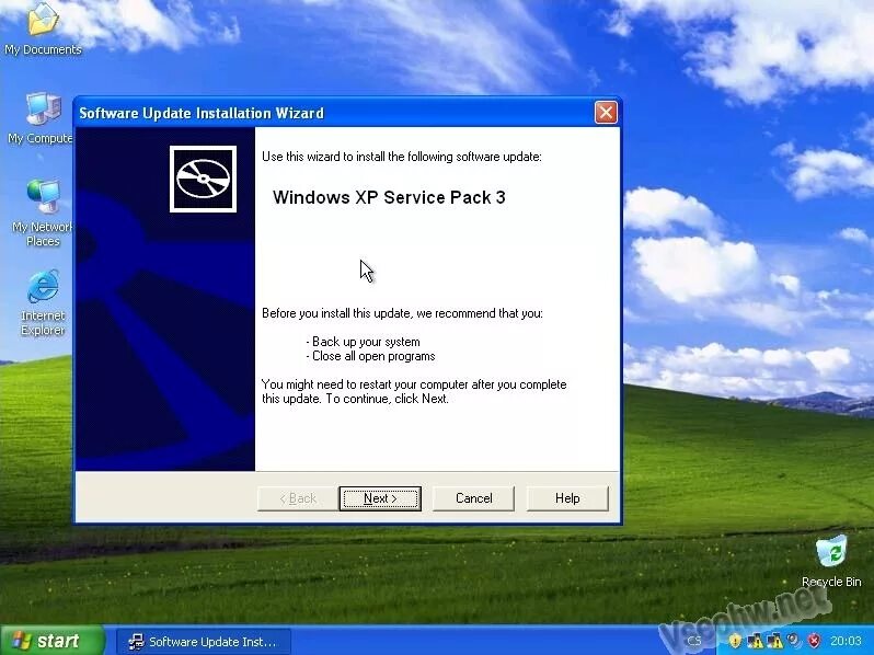 Update xp. Windows installer.