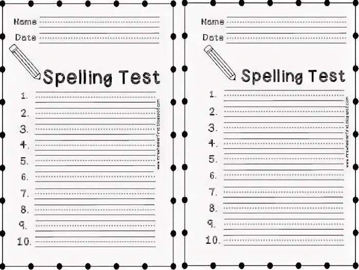 Reading test paper. Reading test paper