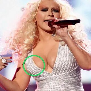 Christina aguilera boobs touch.