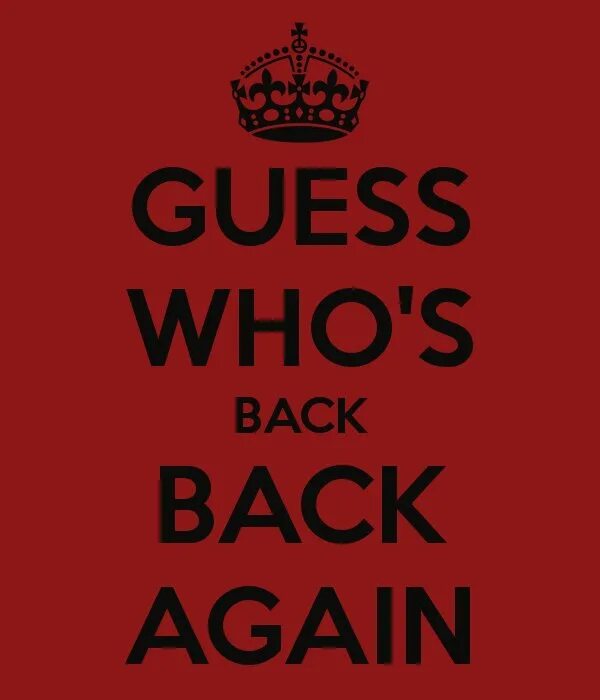 Guess who back. Guess who's back. 2006 - Guess who's back again. Guess whos back back again Shady's back.