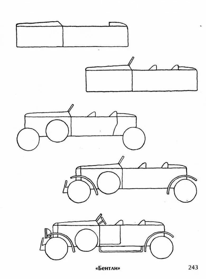 Машины для рисования. Машина рисунок схема. Поэтапное рисование машинки. Пошаговое рисование машины для детей.