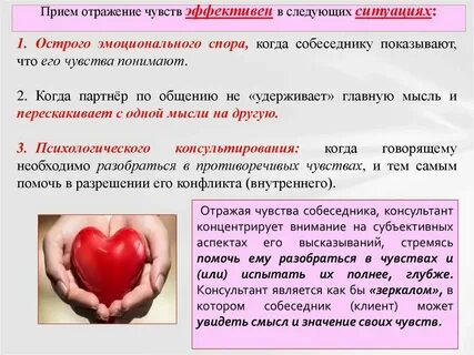 Отражение прием активного слушания