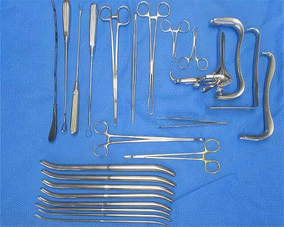 Выскабливание полости матки инструментарий. Хирургические инструменты для выскабливания. Инструменты для хирургического аборта. Набор инструментов для выскабливания полости матки.
