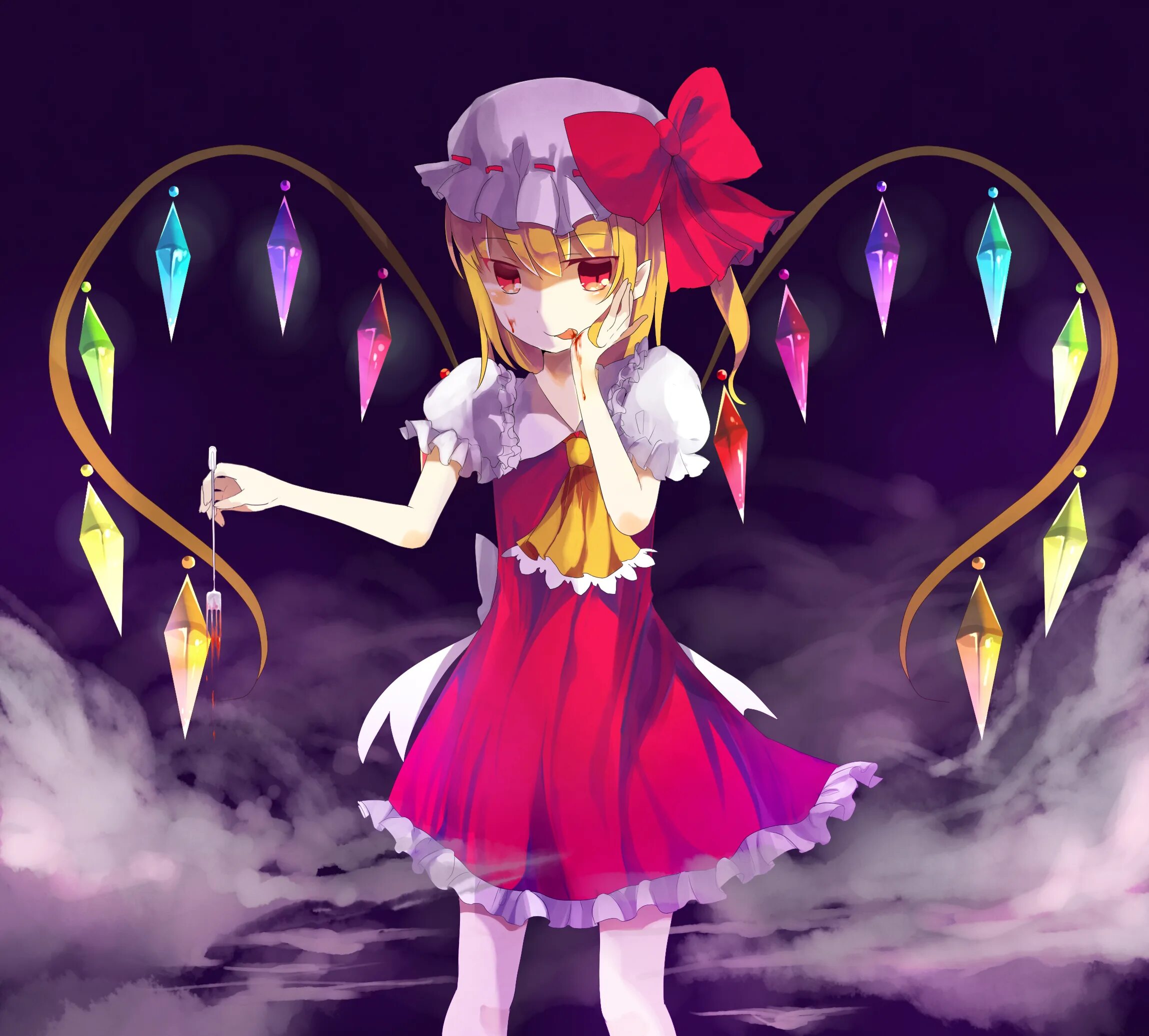 Flandre scarlet. Фландр Скарлет. Лэватейн Фландре Скарлет. Touhou Project Flandre Scarlet. Крылья Фландре Скарлет.