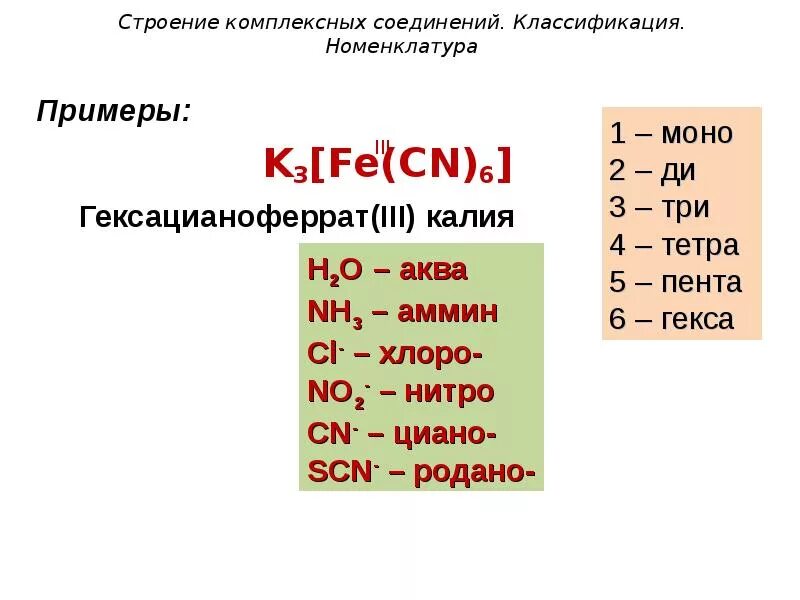 Состав и строение калия. Комплексные соединения строение номенклатура. типы и номенклатура комплексных соединений. комплексные соли классификация. структура и классификация комплексных соединений.