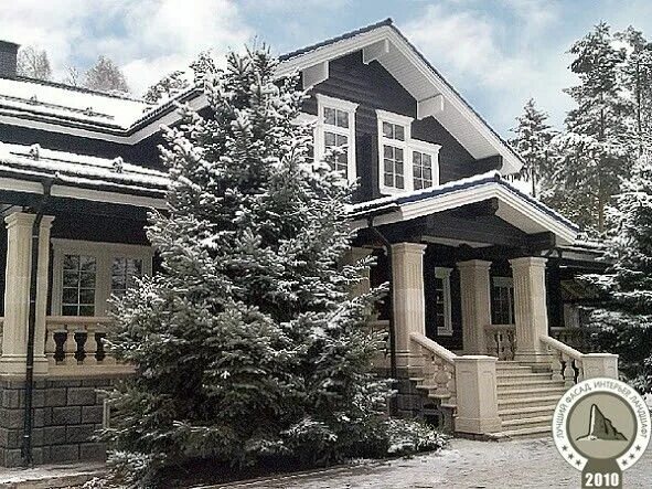 Проекты домов в стиле русской усадьбы Дом в стиле русской усадьбы на востоке Подмосковья по проекту архитектора Алексе
