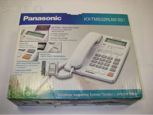 Автоответчик стационарный. Panasonic KX-tms32ruw. Телефонный аппарат Panasonic KX-tms32rub. KX- автоответчик Панасоник. Стационарный телефон с автоответчиком.