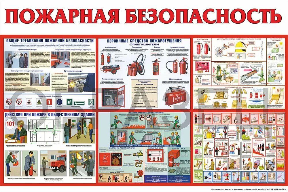 Стенд по охране труда "пожарная безопасность" (ПВХ 5мм, размер 1,5*2,1 м). Плакаты по техники безопасности. Пожарная безопасность охрана труда. Стенд охрана труда и пожарная безопасность.