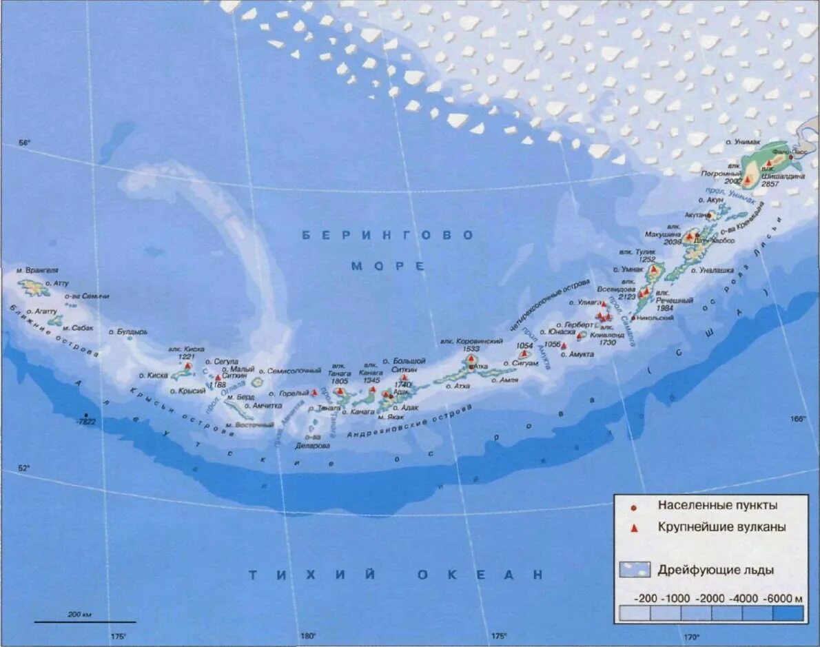 Где алеутские острова. Архипелаг Алеутские острова. Алеутские острова на карте. Алеутские острова на контурной карте.
