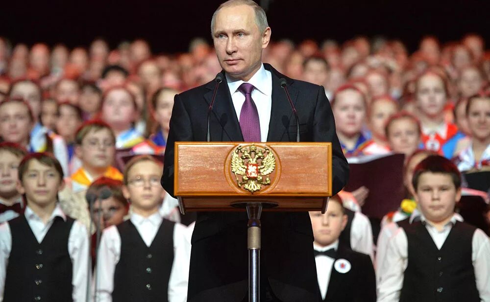 Президентские детские. Детский хор России с Путиным.