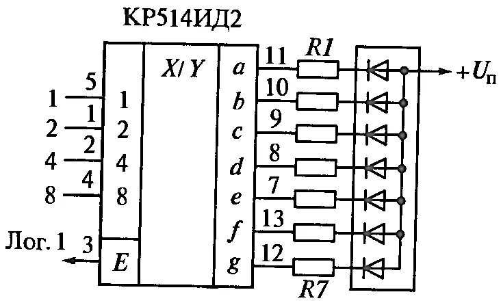 Дешифратор индикатор. Микросхема кр514ид1. Кр514ид2 схема. Дешифратор кр514ид2 схема включения. 514ид2.