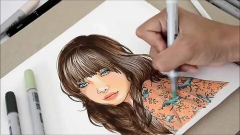 Девушки нарисованные маркерами