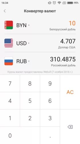 Конвертер валют белорусский рубль к российскому