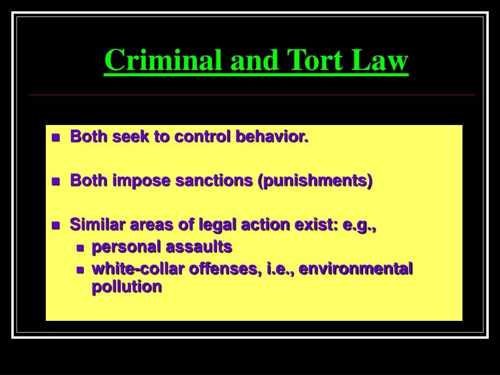 Tort law is. Types of damages in tort law. tort law. tort vs crime. the main idea of the law of tort is not to punish people who.