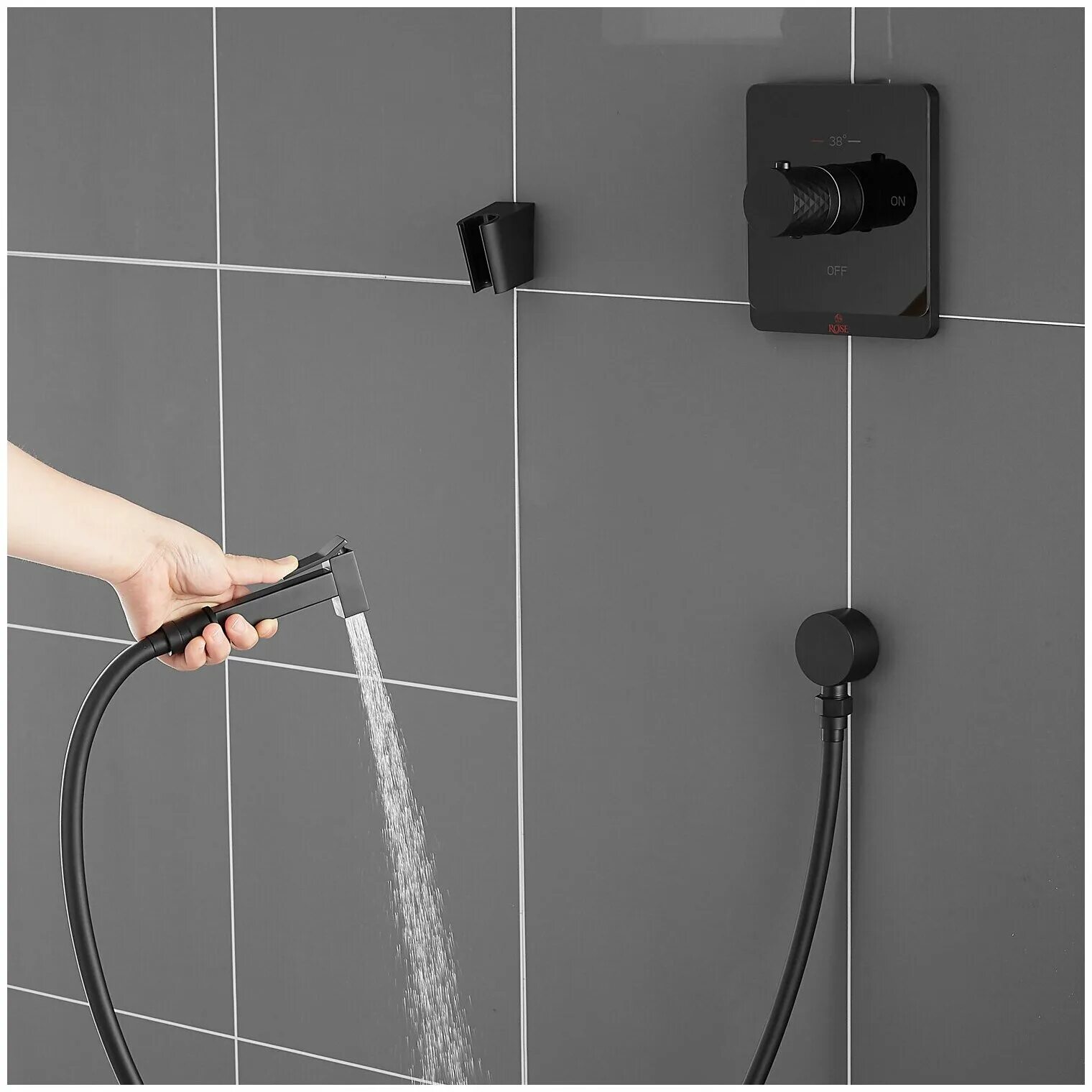 Смеситель с гигиеническим душем Rose r915h. Rise shower