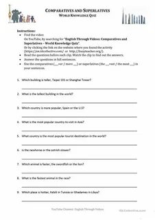 Complete the sentences using comparatives and superlatives