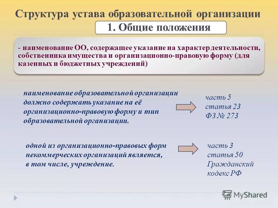 Устав образовательной организации относится к