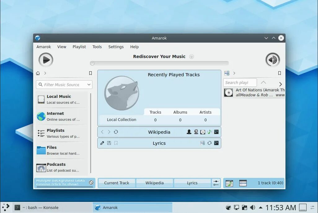 Kde программы. Amarok плеер. amarok player linux. amarok программа. kde plasma.