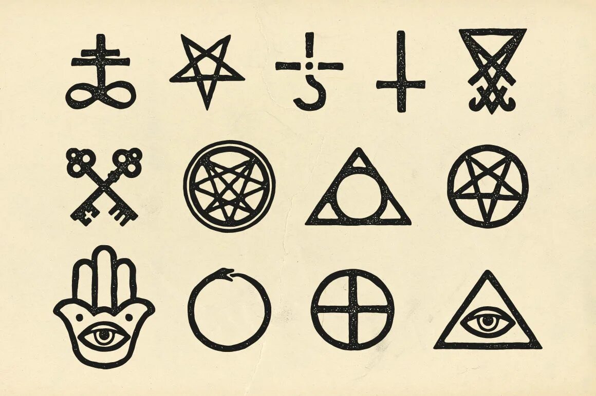 Оккультные символы. Мистические знаки. Оккультизм символы. Магические символы.