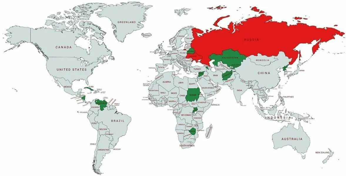 Карта непризнанных государств. Страны признавшие Крым. Непризнанные страны на карте.