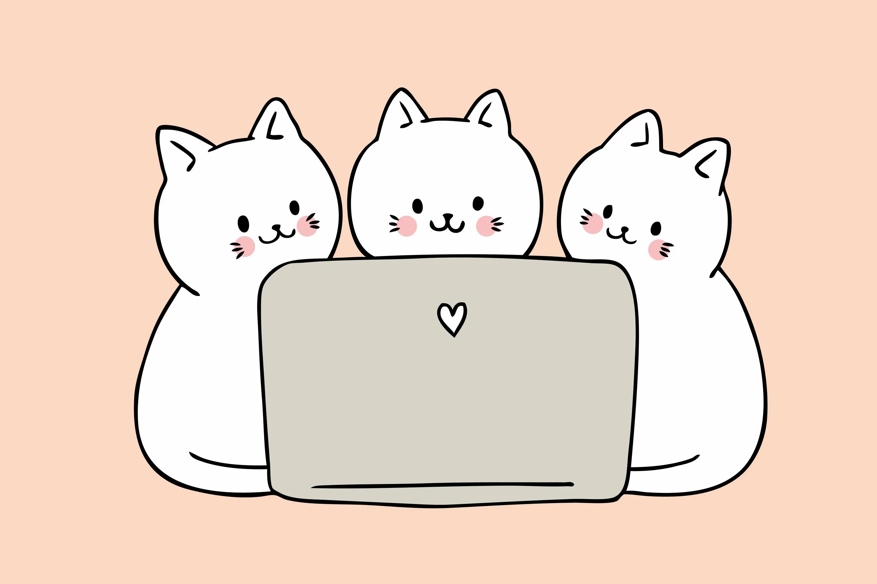 Cartoon cat reader