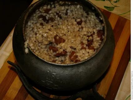 Каша с мясом в духовке на зиму