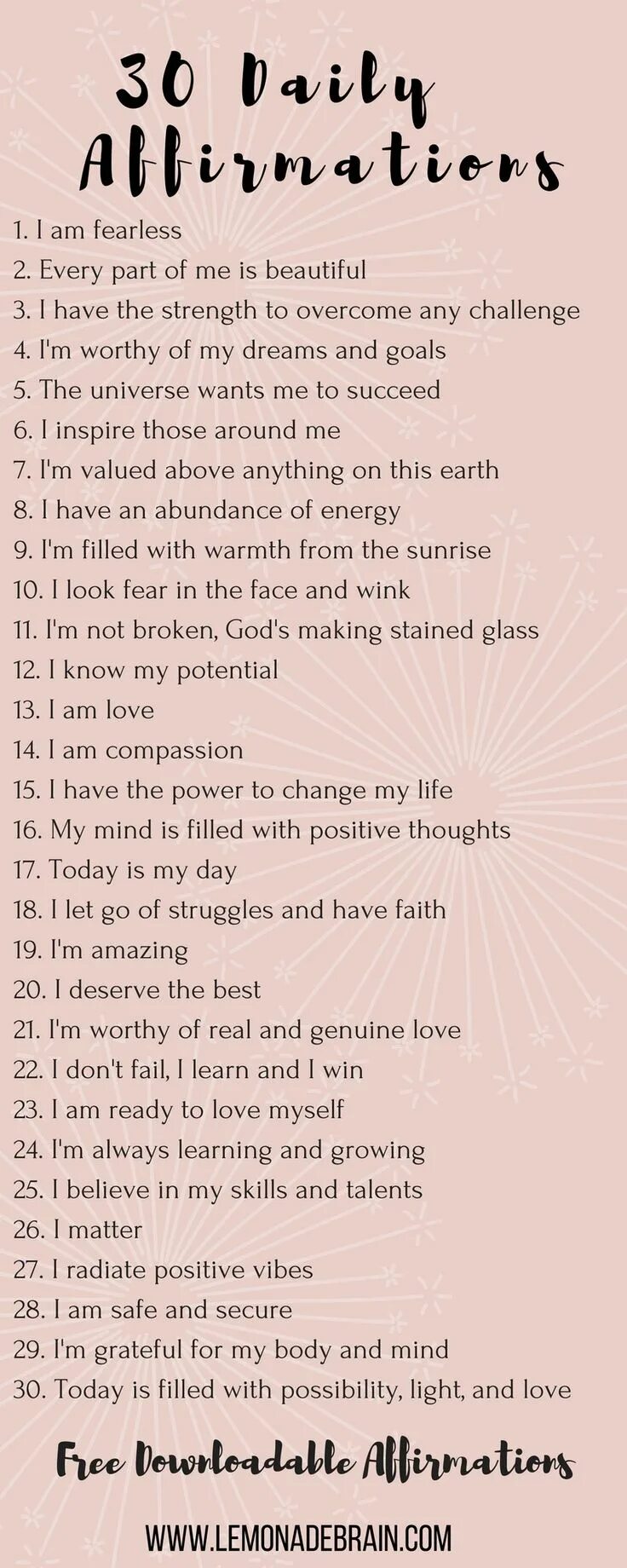 Affirmation and Mindset.