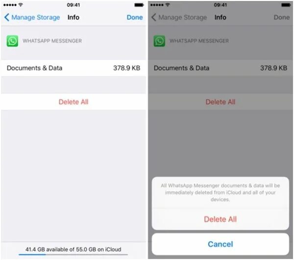 Удалить документы и данные приложения iphone