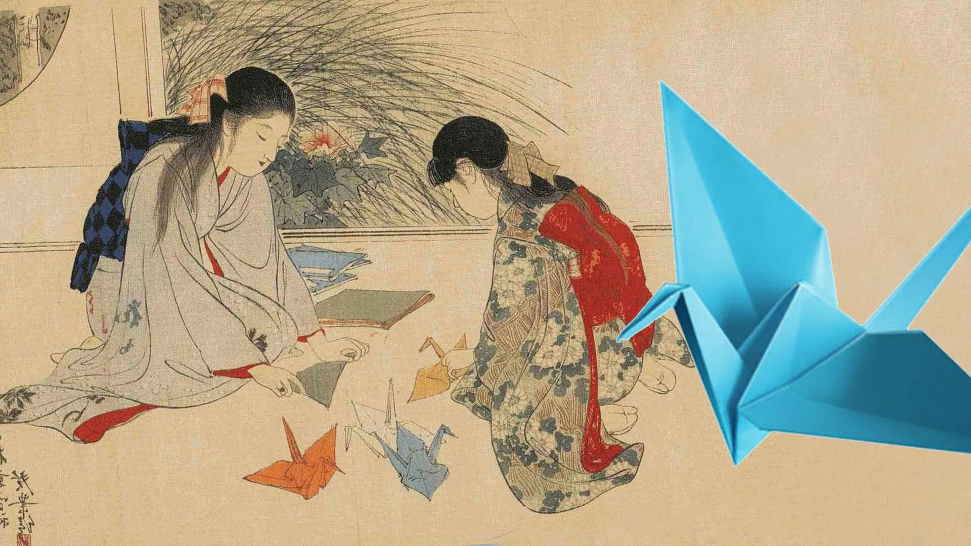 В какой стране появилось искусство оригами впервые. Оригами периода Хэйан. Оригами древнее искусство Японии. Японское оригами периода Хэйан. Искусство оригами в Японии.