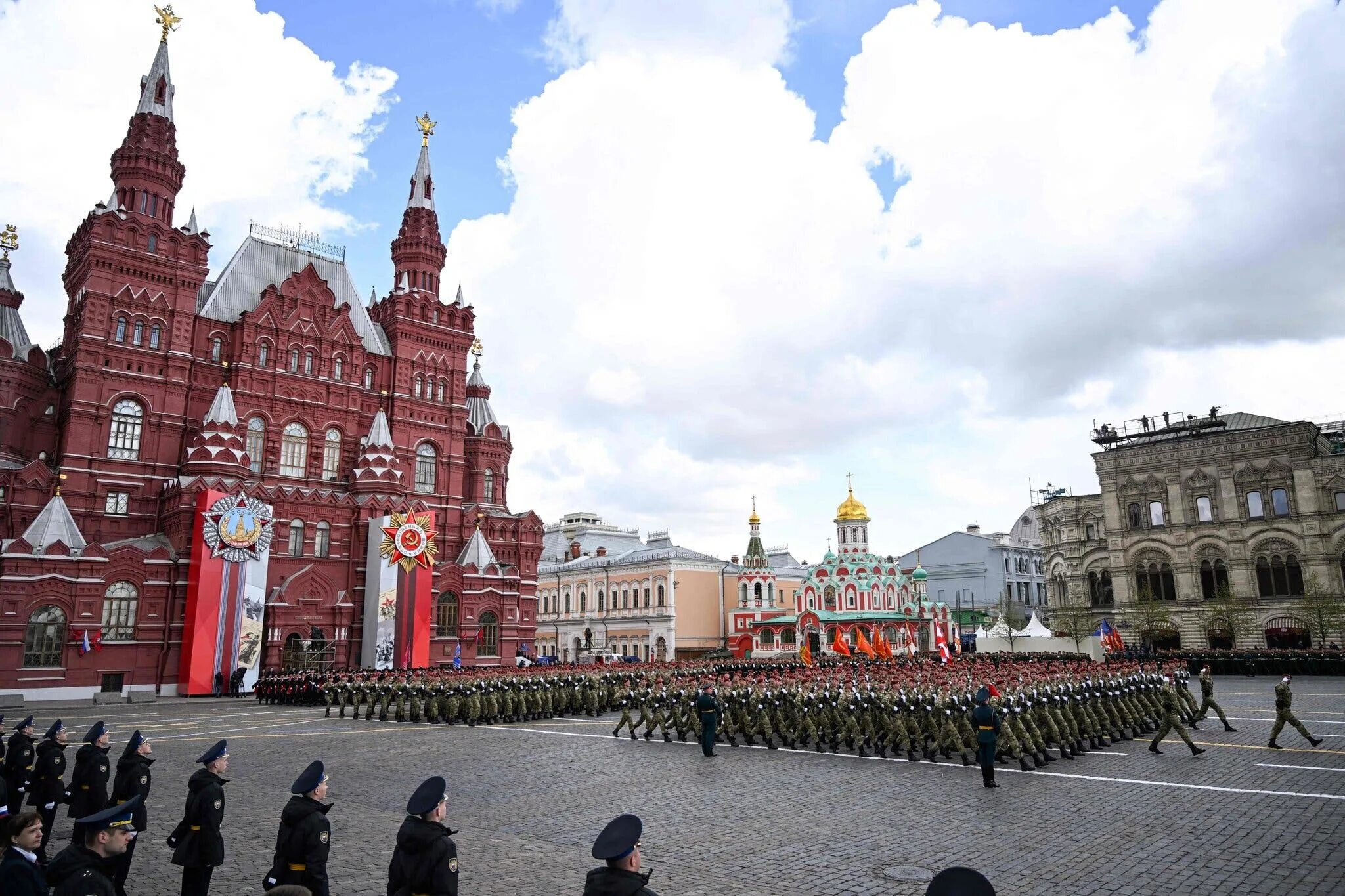 Сцена на красной площади. Парад России. Красная площадь. Россия. Victory Day Russia.