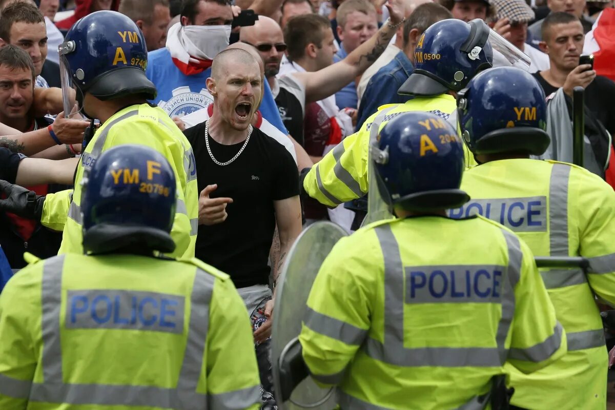 March meeting. EDL Birmingham protest photo woman 'Surprised' by Viral Reaction bbc.