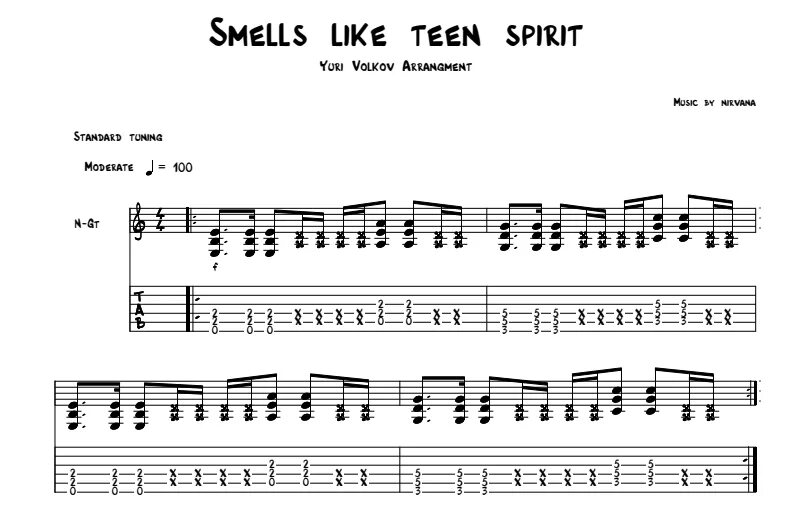 Smells like teen spirit аккорды. Smells like teen Spirit Ноты для гитары. Нирвана Ноты для гитары. Nirvana Ноты для гитары. Nirvana smells like teen Spirit Ноты для гитары.