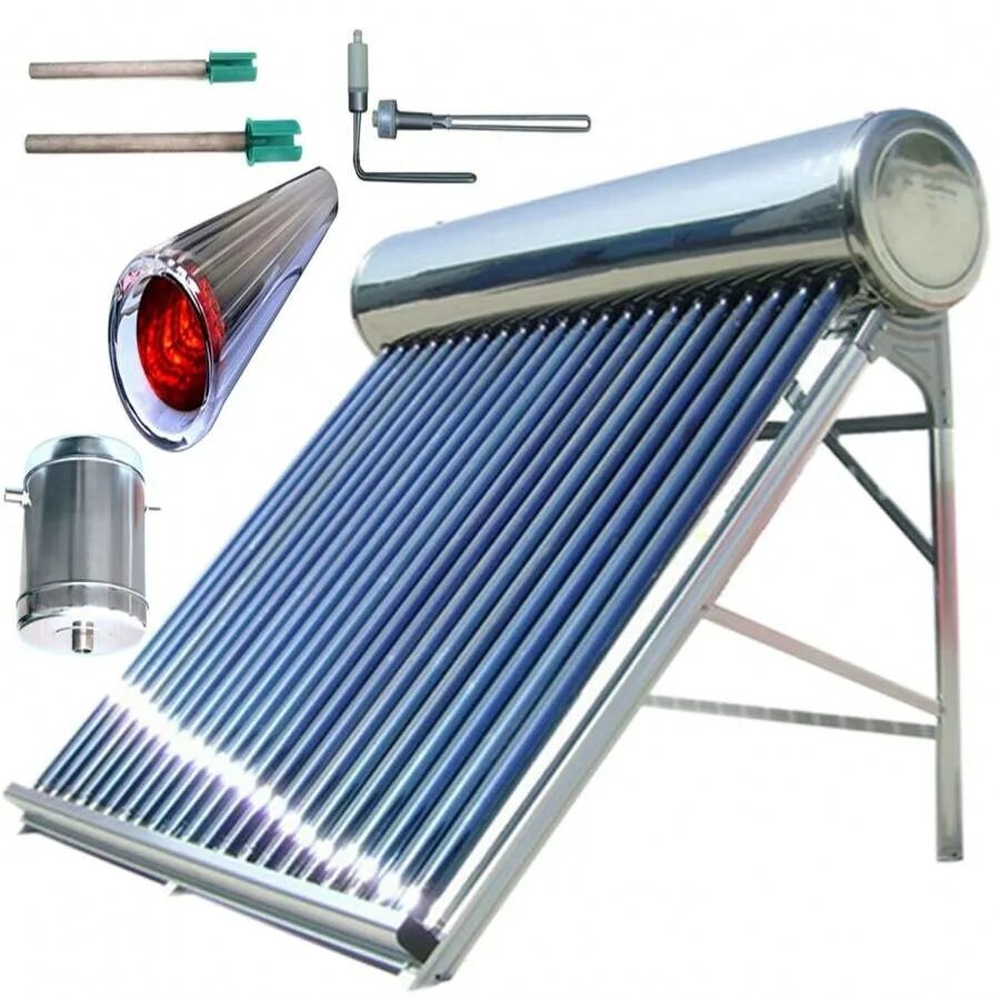 Солнечные водонагреватель (Солнечный гелиоколлектор). Солнечный водонагреватель 200л. Солнечный водонагреватель Royal 200 л. Вакуумный трубчатый Солнечный коллектор (SHC).