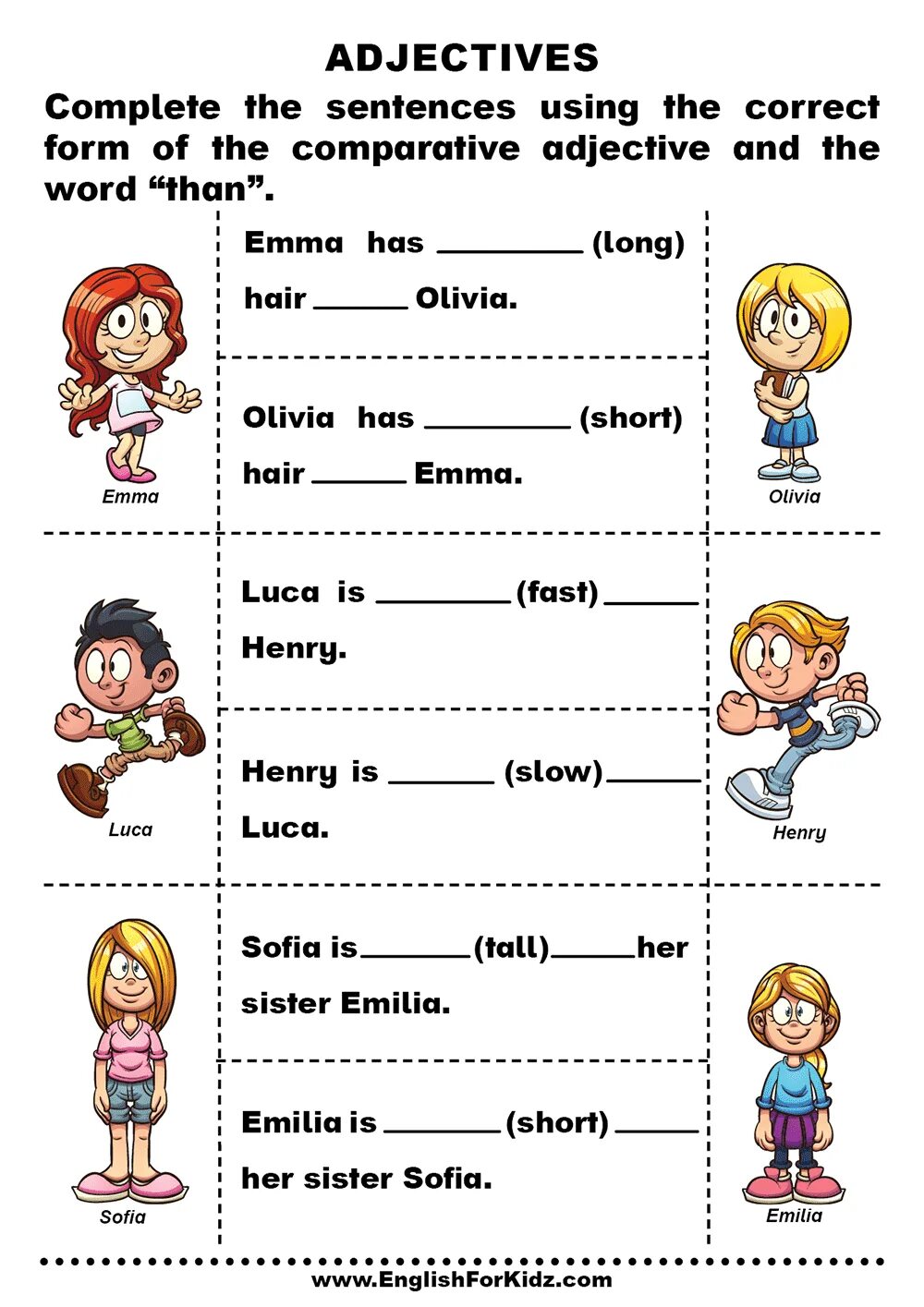 Comparisons exercises. Comparative adjectives exercises. comparison of adjectives exercises. how adjective worksheets. short adjectives.