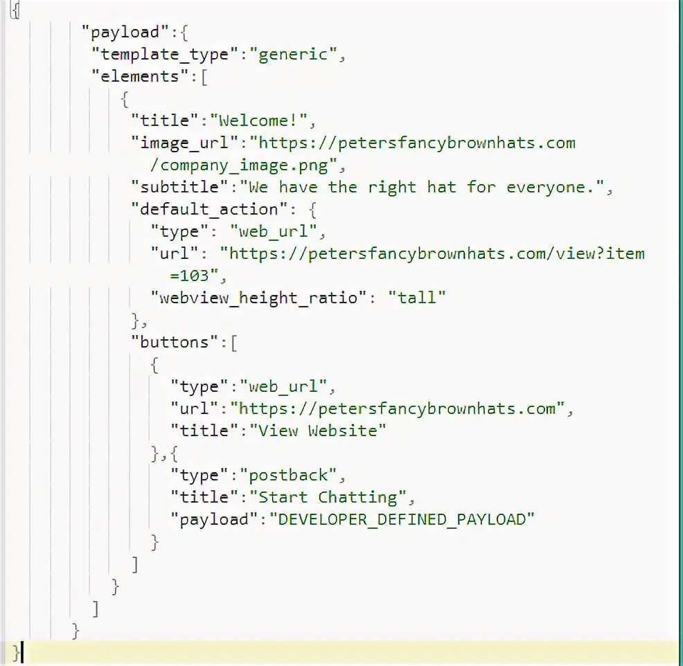 Json payload. Пустой json пример. payload.
