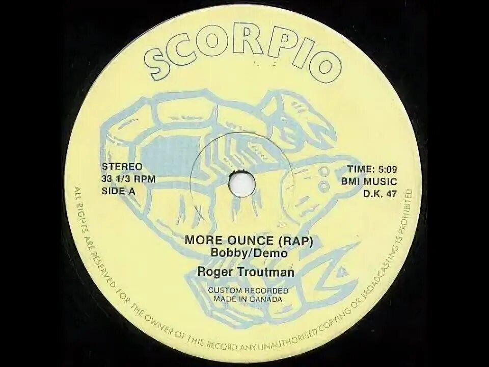 More Bounce to the Ounce. Zapp Troutman. Dirty Bobby Demo Mix February. Demo more