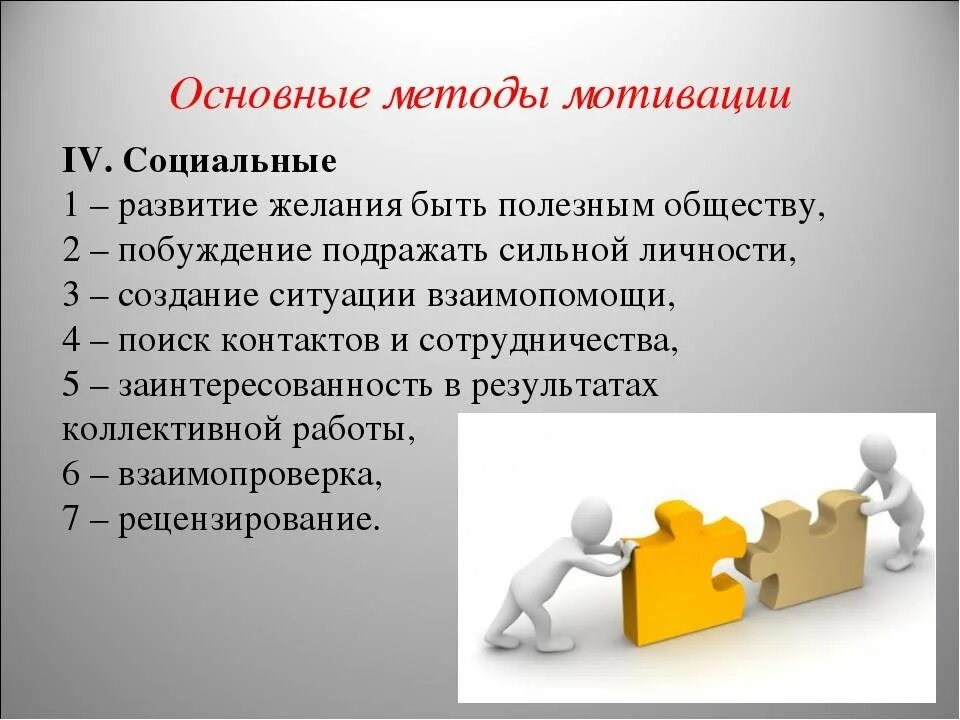 Возможность использовать в качестве. Методы мотивации. Методы формирования мотивов. Методы повышения мотивации. Способы мотивации учеников.