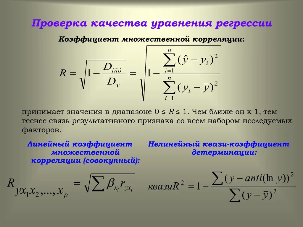 Коэффициент корреляции множественной регрессии. Коэф множественной детерминации. Скорректированный коэффициент множественной детерминации формула. Коэффициент множественной корреляции и детерминации. Коэффициент детерминации уравнения регрессии.