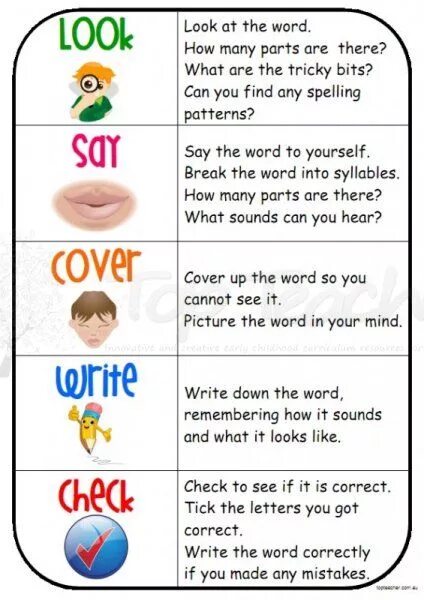 Read and say the word 4 класс. Look say cover write check. tricky spelling words. cover and write. write down the words with spelling mistakes correctly.