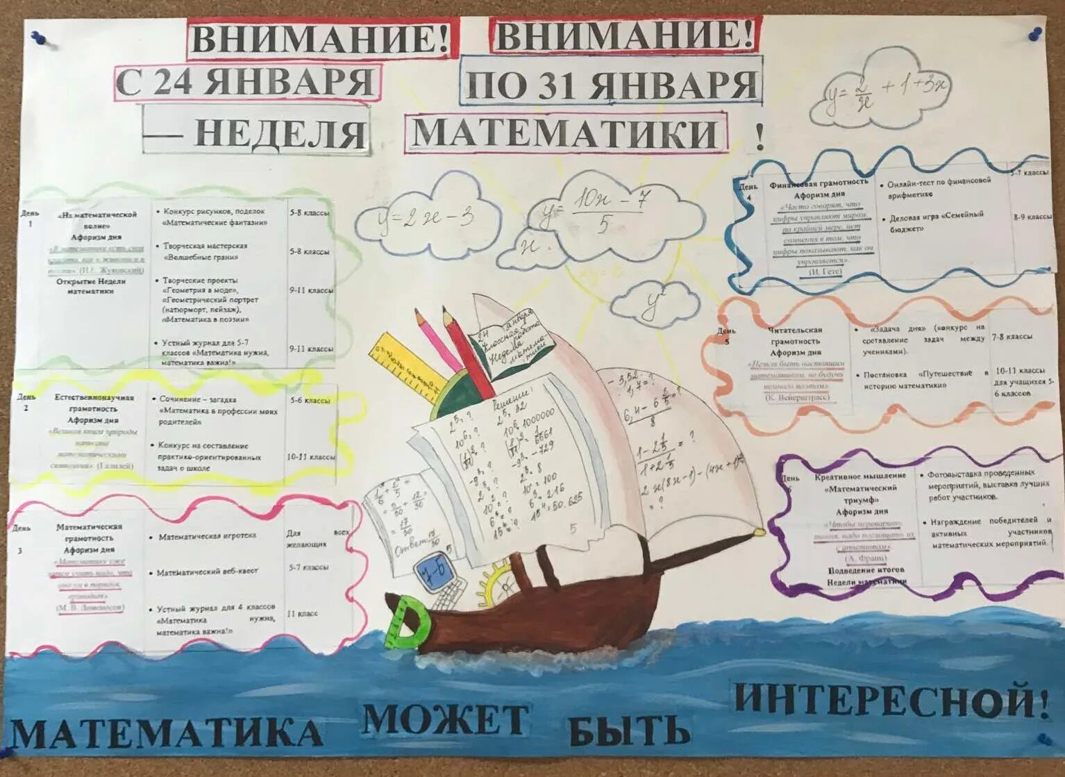 Неделя математики в школе. Плакат на неделю математики. Материалы для проведения недели математики. Неделя математики интересные мероприятия. Внеклассное мероприятие неделя математики