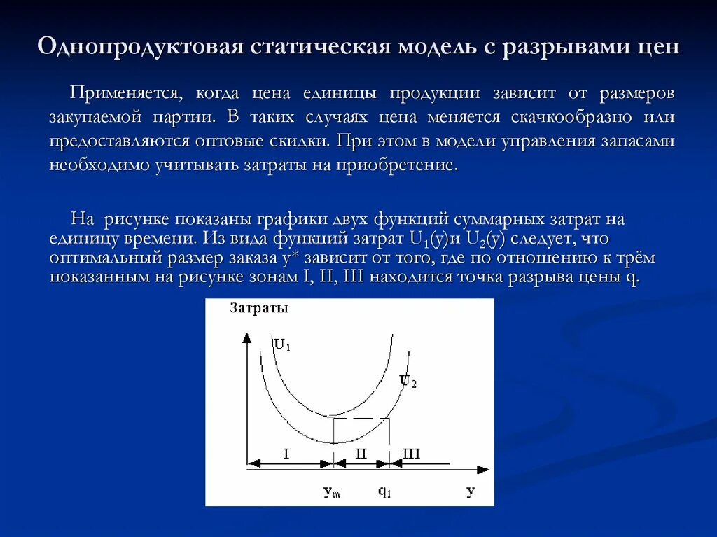 Статические модели. Статическое моделирование. Статические модели презентация. Однопродуктовая модель.