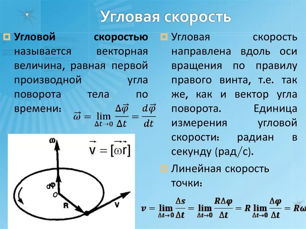 Линейная скорость единицы