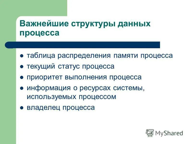 Статус в процессе