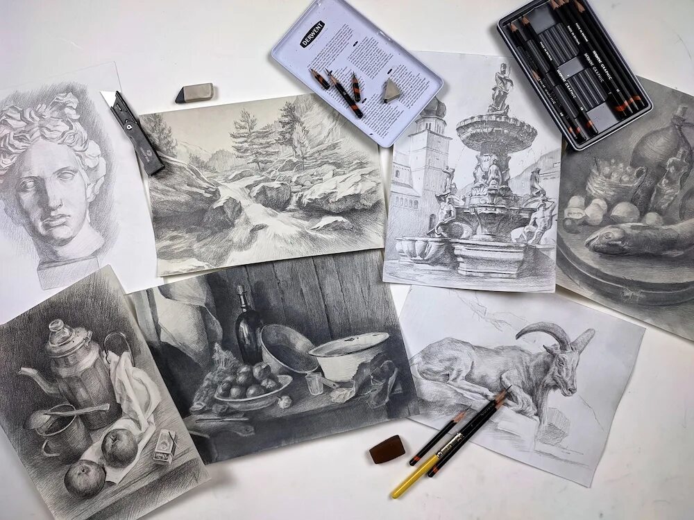 Курсы графического рисунка. Основы живописи и рисунка.
