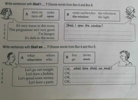 Make sentences choose from the. Write sentences. E. write sentences.. Write the sentences карточка 3 класс. Write sentences with shall we choose from the two Boxes.