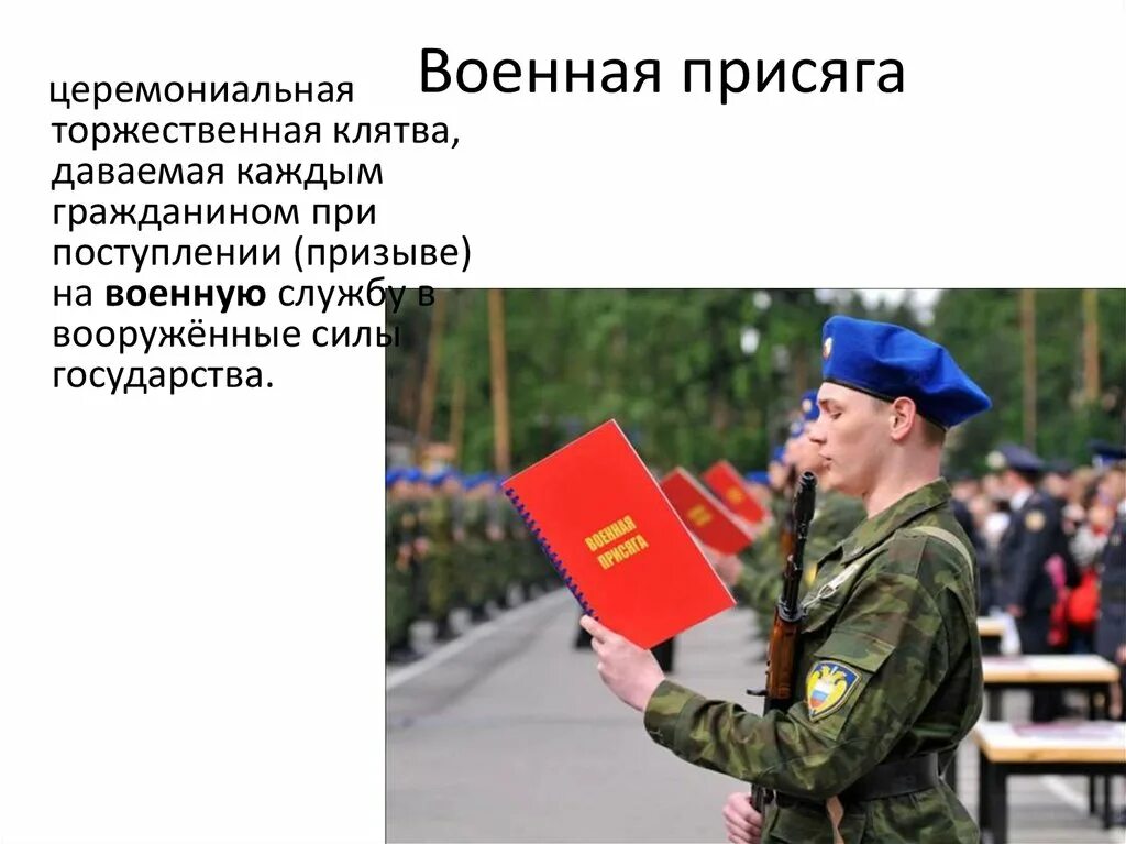 Какова роль военной присяги. Военная присяга. Присяга в армии. Присяга на военную службу. Военная присяга текст.