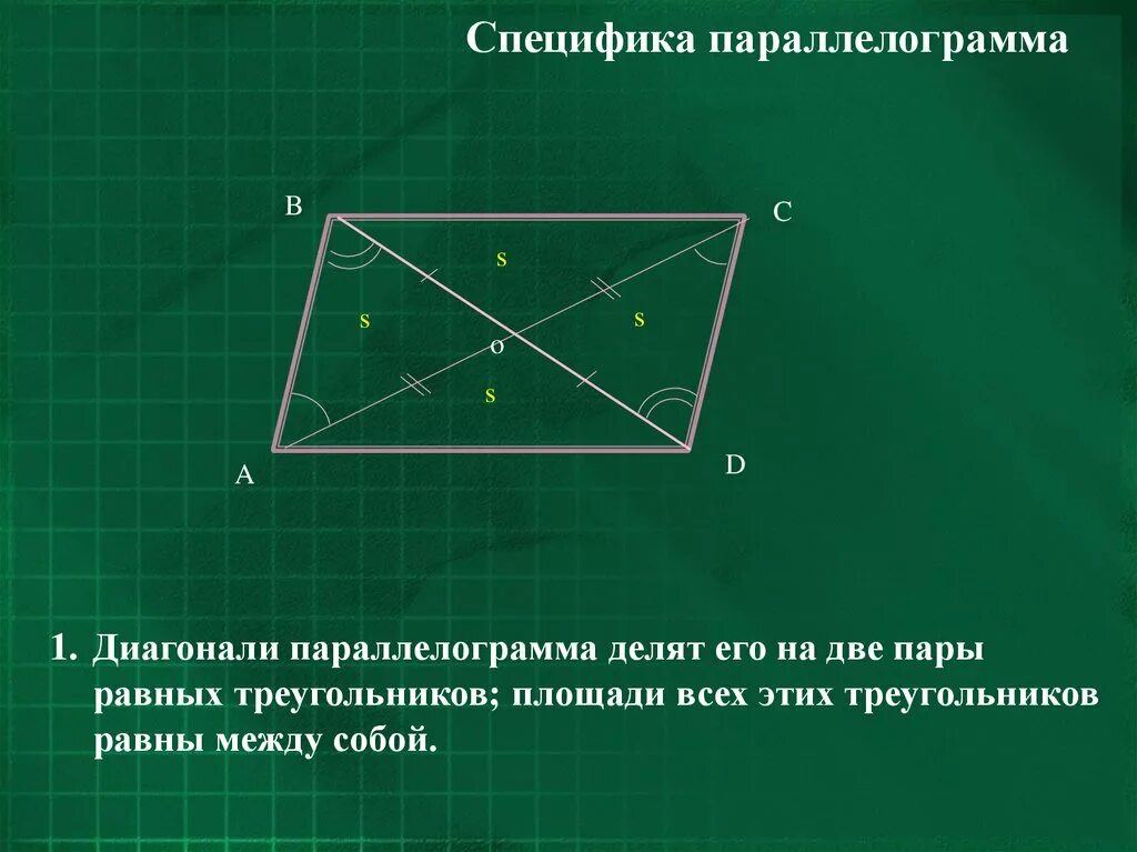 Половина произведения диагоналей четырехугольника. Диагонали параллелограмма. Диагоналипаралелограмма. Диагонали в параллелограм. Диагонали параллелограмма равны.