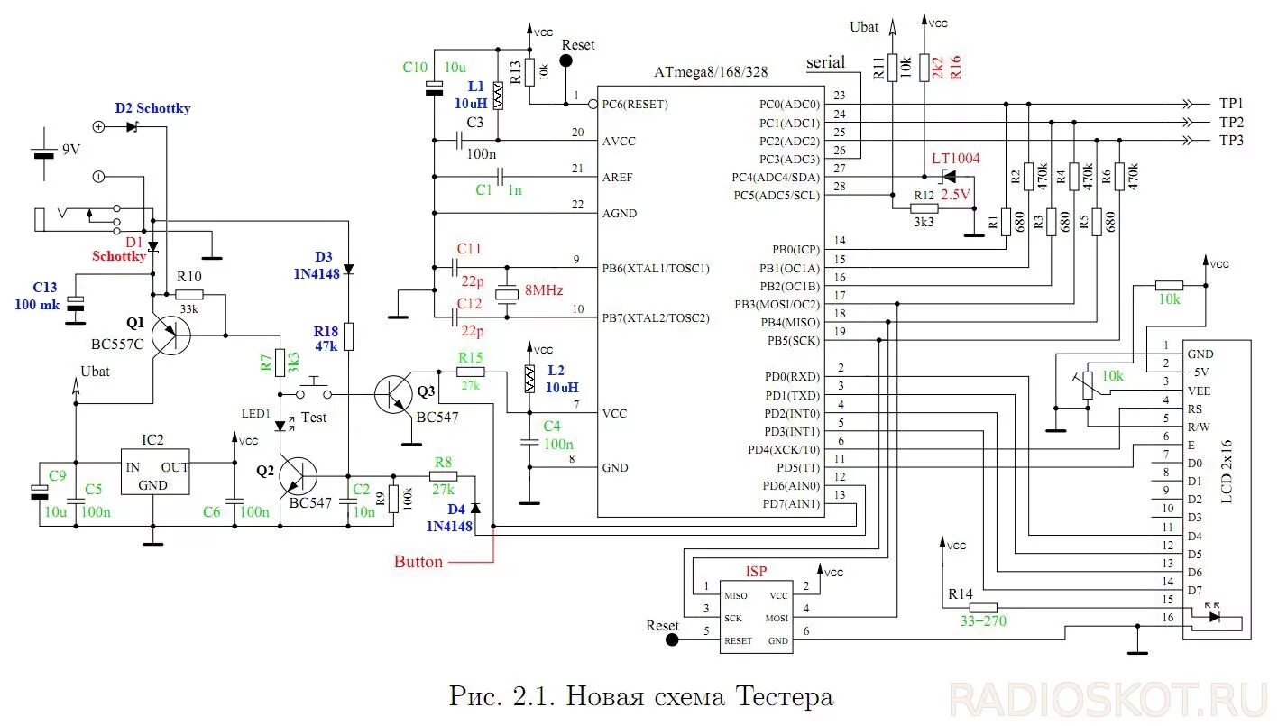 Многофункциональный тестер GM328 тестер транзисторов диодов емкость ESR измерите