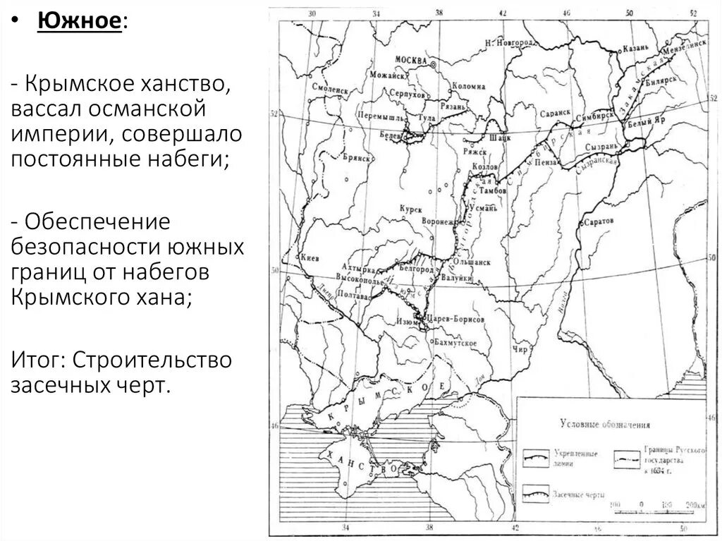 Крымское ханство на карте впр 6. Набеги Крымского ханства. Взаимоотношения с крымским ханством. "Засечная черта"..